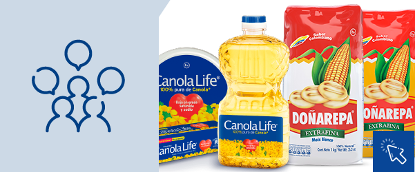 Aceite saludable y arepa famosa