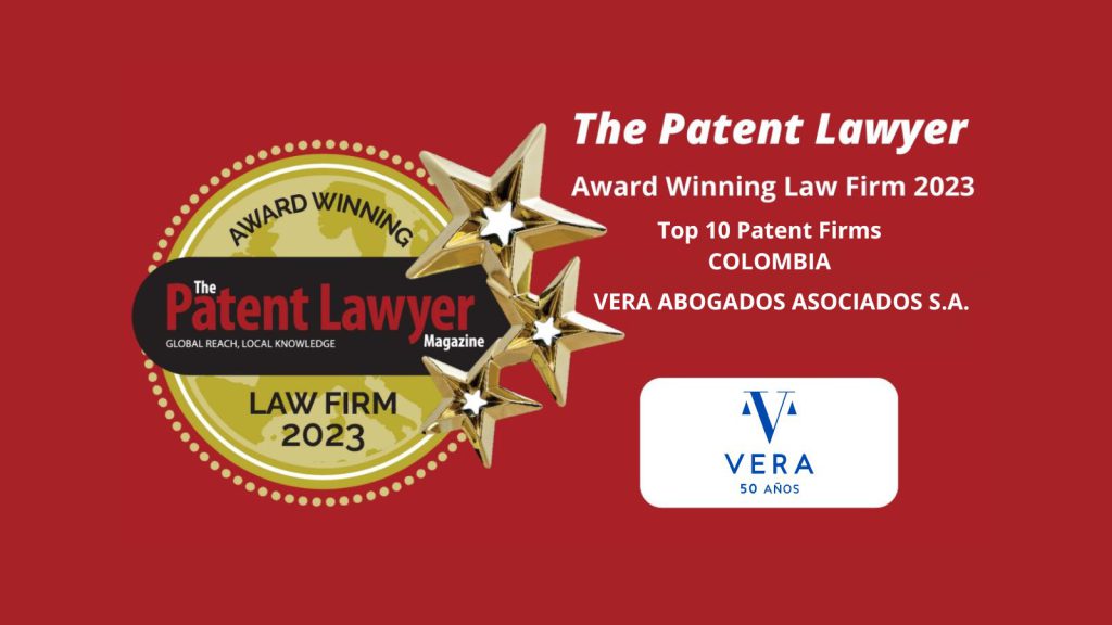 (Español) VERA ABOGADOS en el top 10 (2023) de los estudios jurídicos de Colombia  en el área de Patentes según The Patent Lawyer